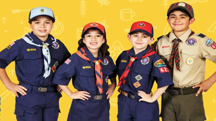 Picture of Tiger, Wolf, Bear and Webelos cub scouts